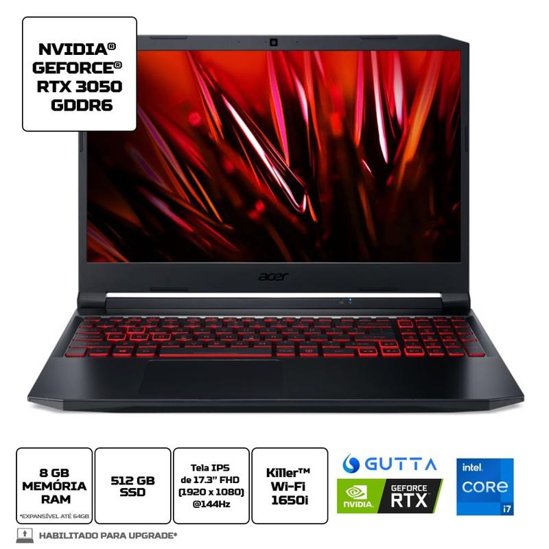 その他 anonymous5 Notebook Gamer Acer Nitro 5 AN517-54-70Y7 Intel Core i7 Linux